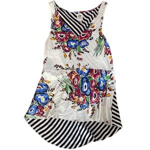 Tiny Anthropologie Women's Floral Tank Top Size M Boho Cottagecore Festival